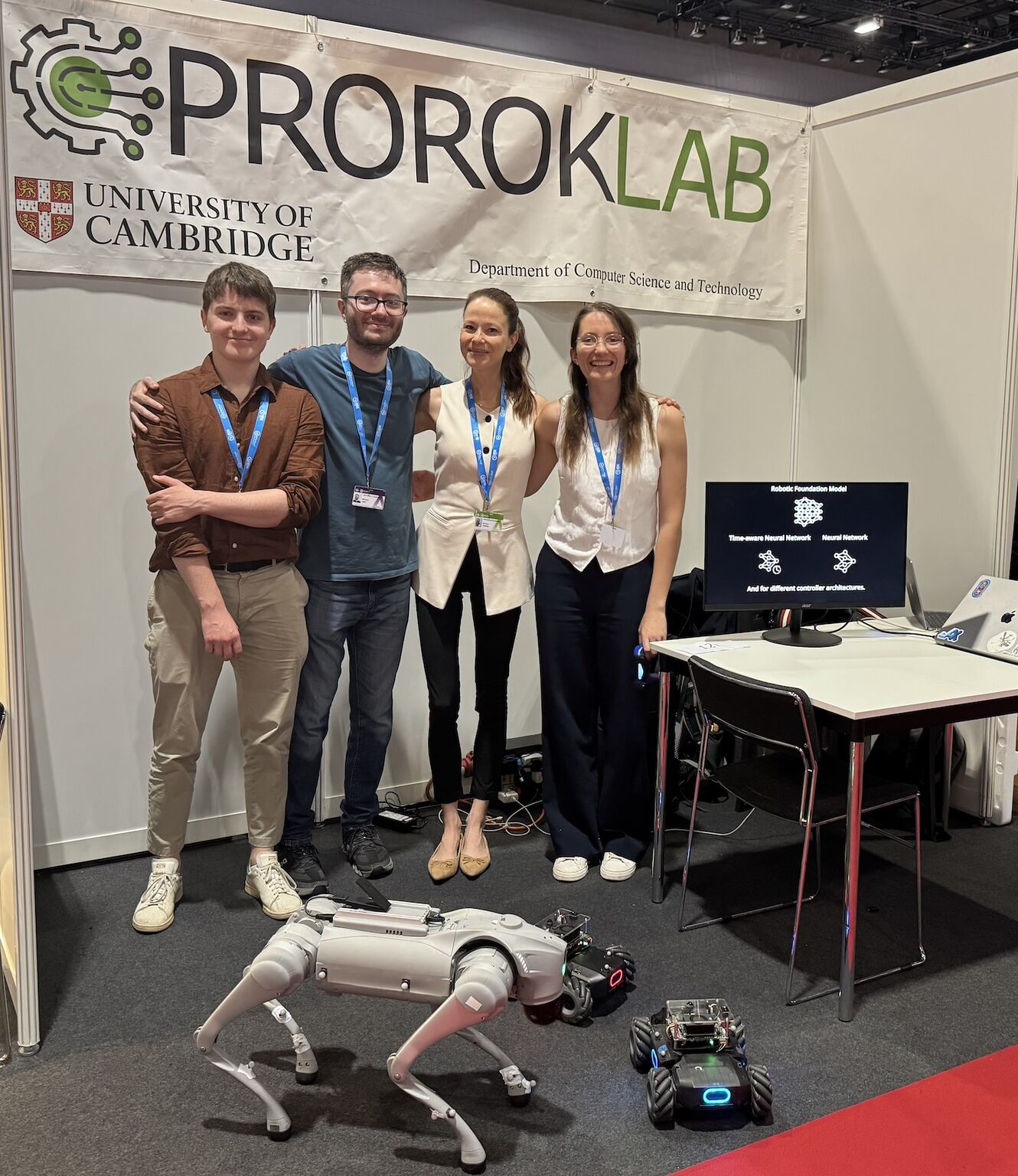 The Prorok Lab team at their stand in the exhibition hall